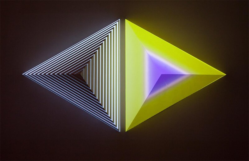 Geometric Light Installation — Yellow