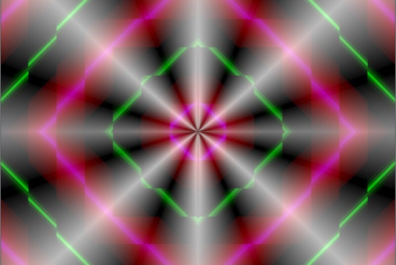 Geometric Light Pattern — Green