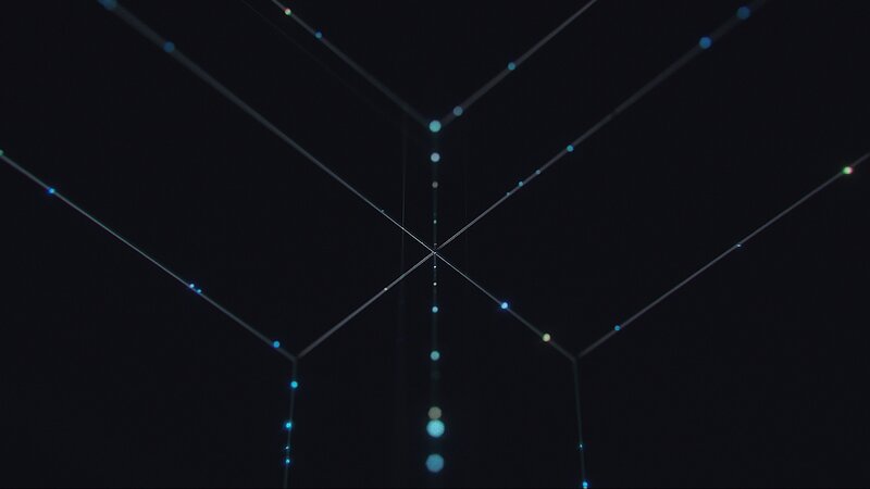 Geometric Light Structure — Black