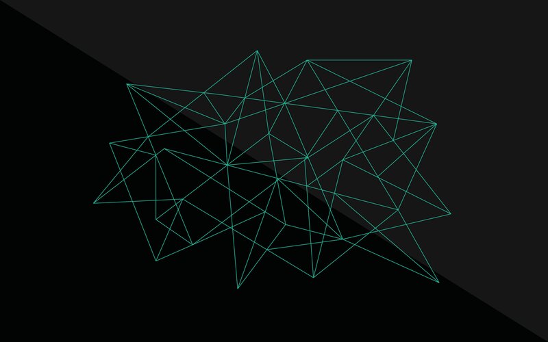 Geometric Line Pattern — Black