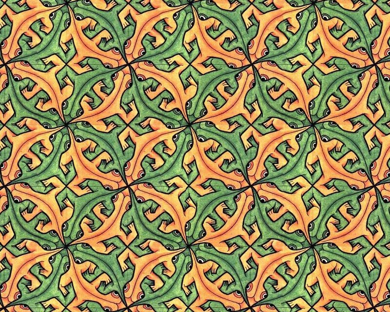 Geometric lizard pattern