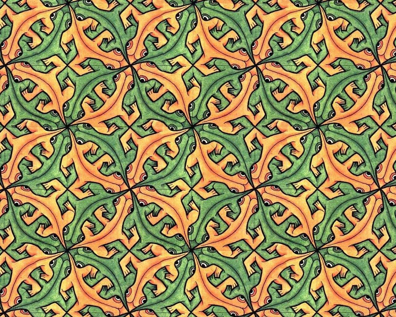 Geometric lizard pattern