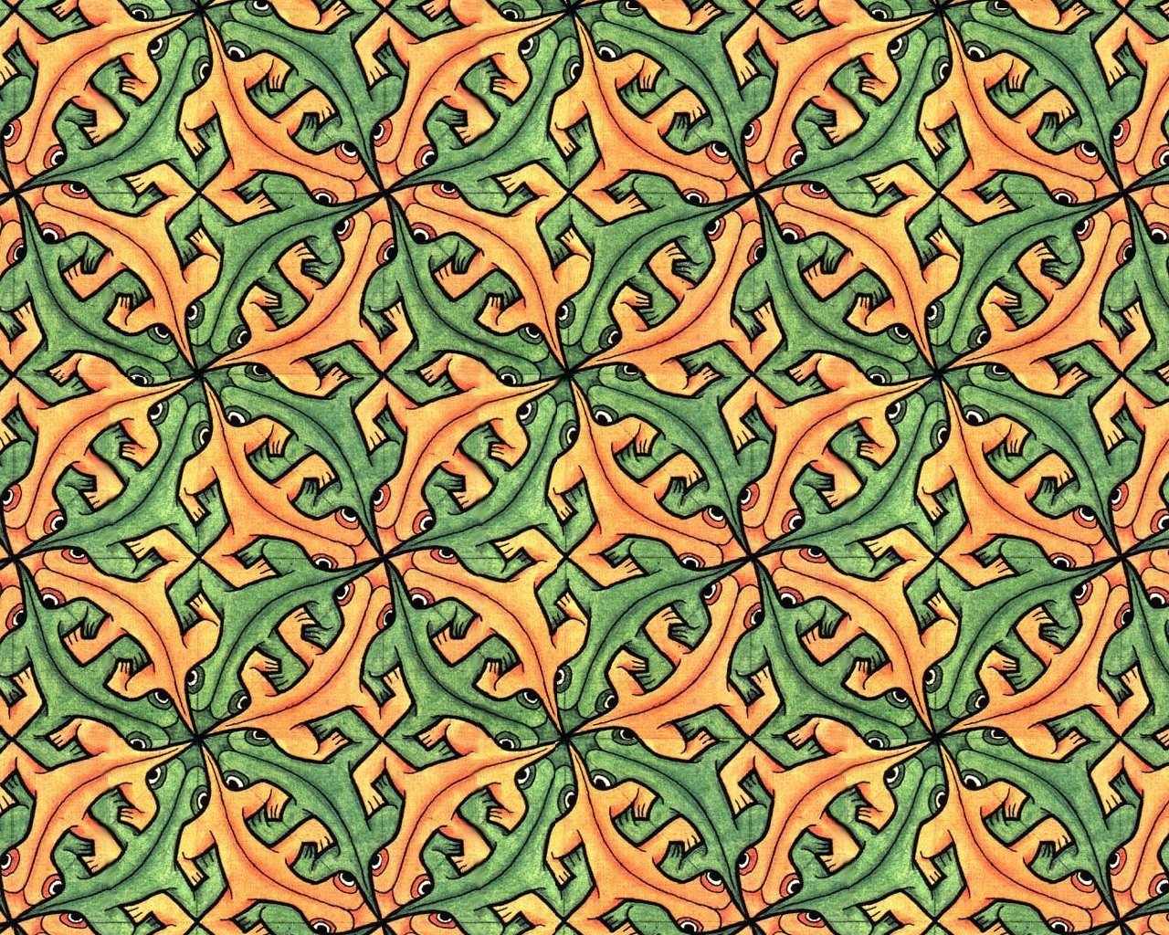 Geometric lizard pattern