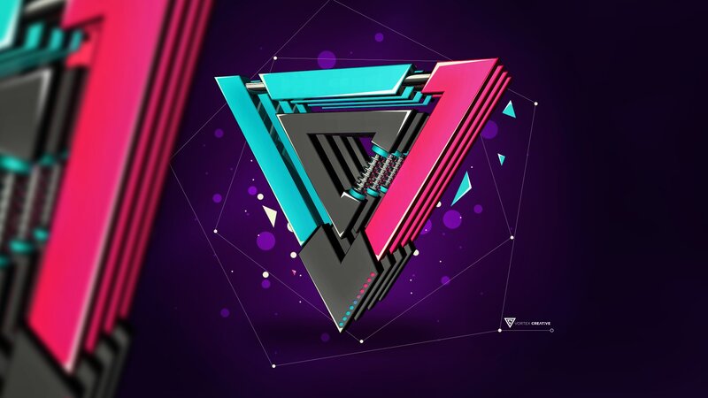 Geometric Logo Design — Purple, Futuristic