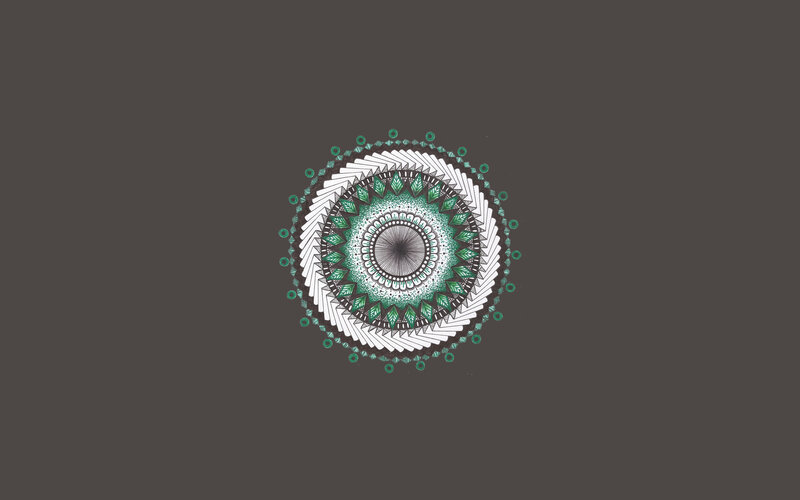 Geometric Mandala Design — Gray