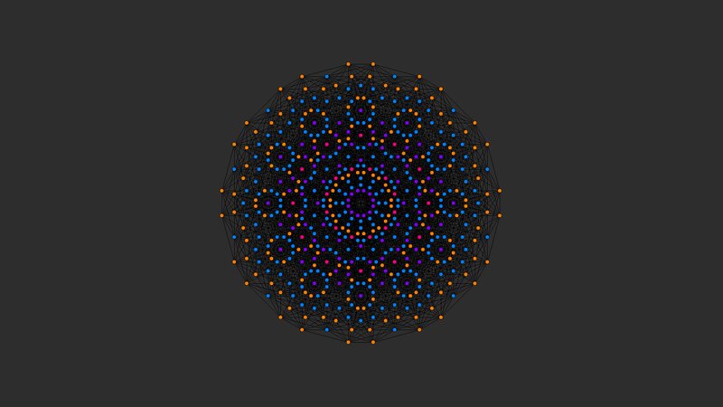 Geometric Mandala Pattern — Black, Calm, Abstract
