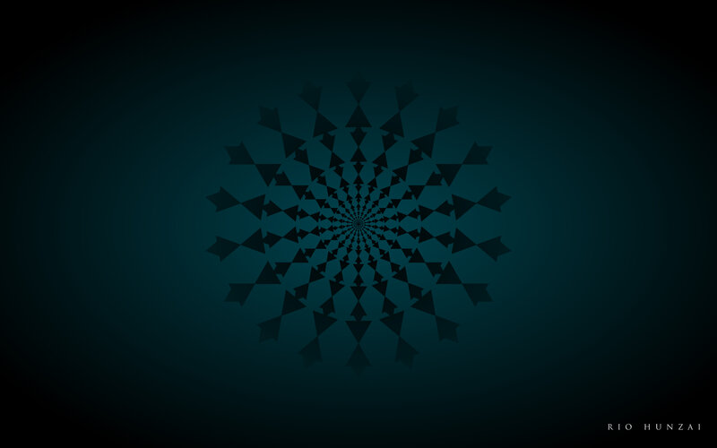 Geometric Mandala Pattern — Black, Calm