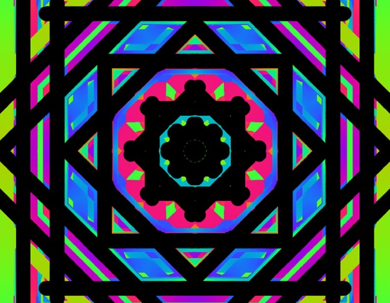 Geometric Mandala Pattern — Black, Hypnotic, Abstract