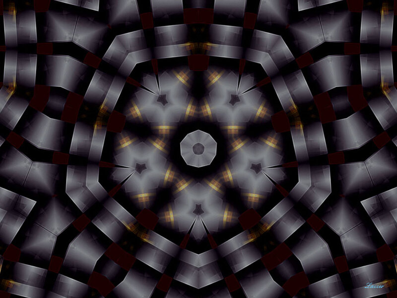 Geometric Mandala Pattern — Black, Hypnotic