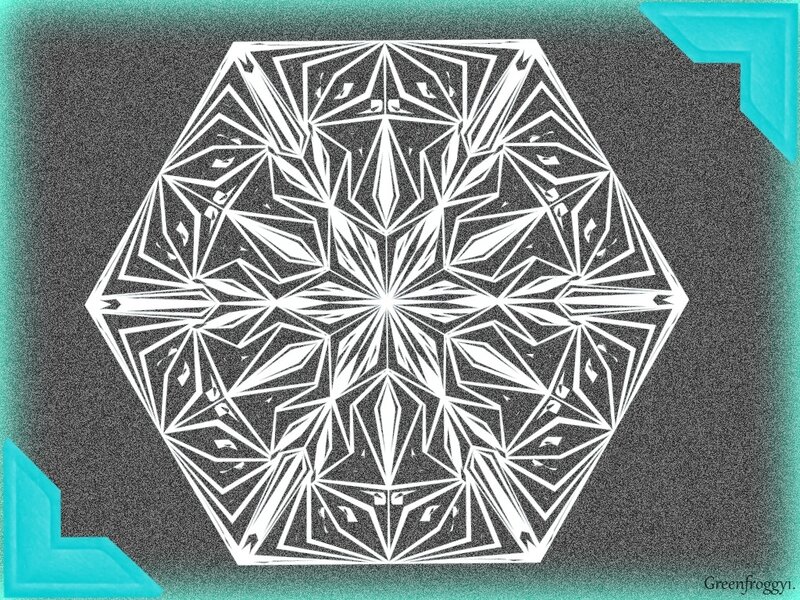 Geometric Mandala Pattern — Black, Symmetrical