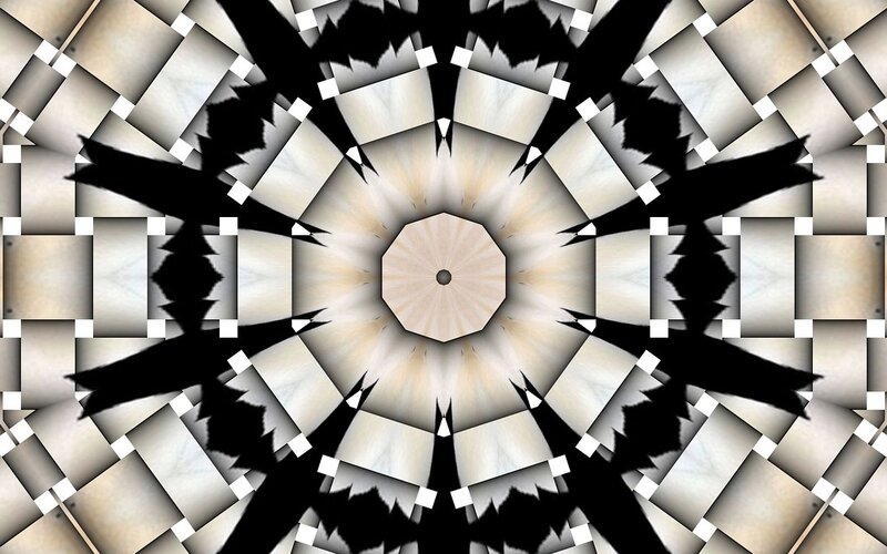 Geometric Mandala Pattern — Black