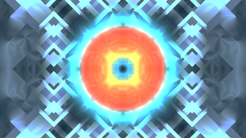 Geometric Mandala Pattern — Blue, Hypnotic, Abstract, Circle