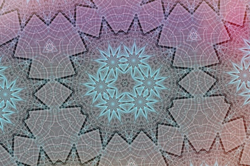 Geometric Mandala Pattern — Blue, Hypnotic, Abstract