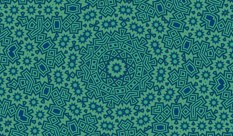 Geometric Mandala Pattern — Blue, Hypnotic