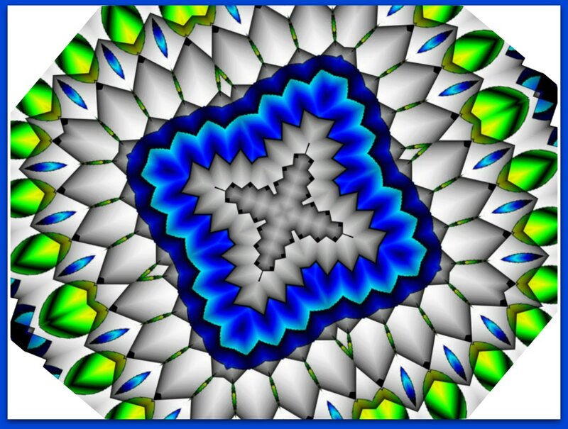 Geometric Mandala Pattern — Blue