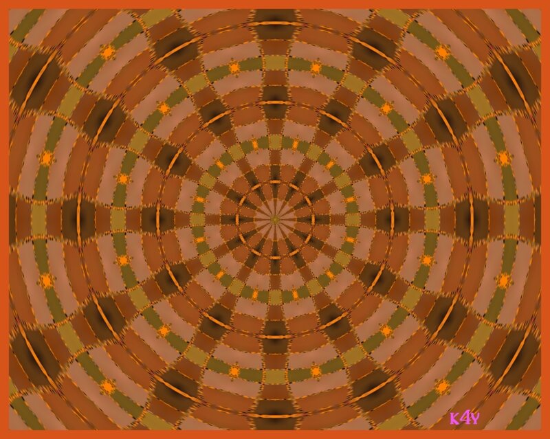 Geometric Mandala Pattern — Brown