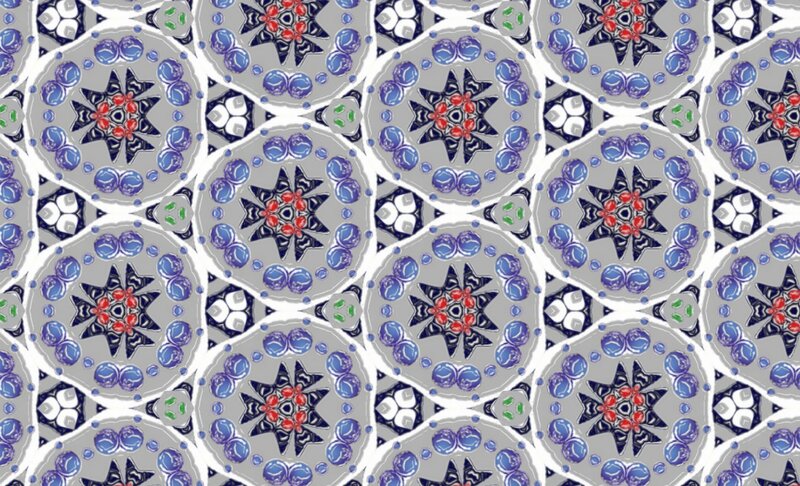 Geometric Mandala Pattern — Gray