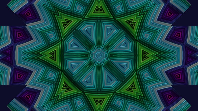 Geometric Mandala Pattern — Green, Hypnotic