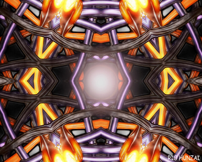 Geometric Mandala Pattern — Purple, Dramatic