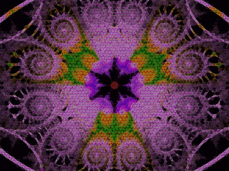Geometric Mandala Pattern — Purple