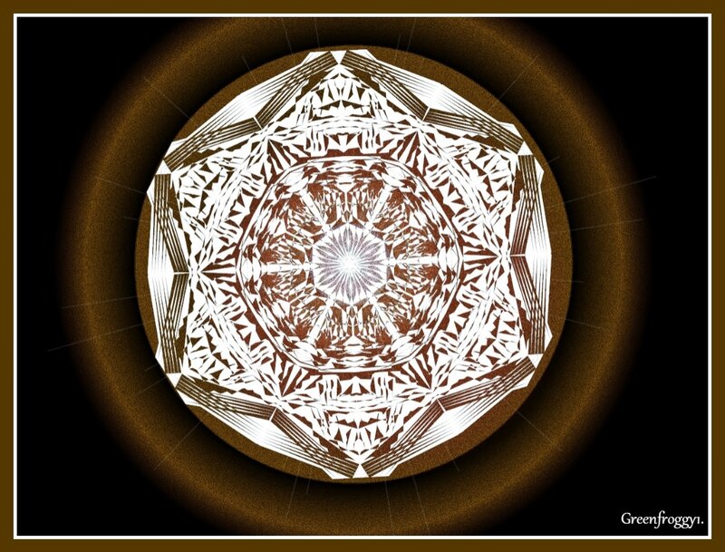 Geometric Mandala Pattern — White
