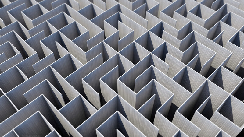 geometric maze pattern