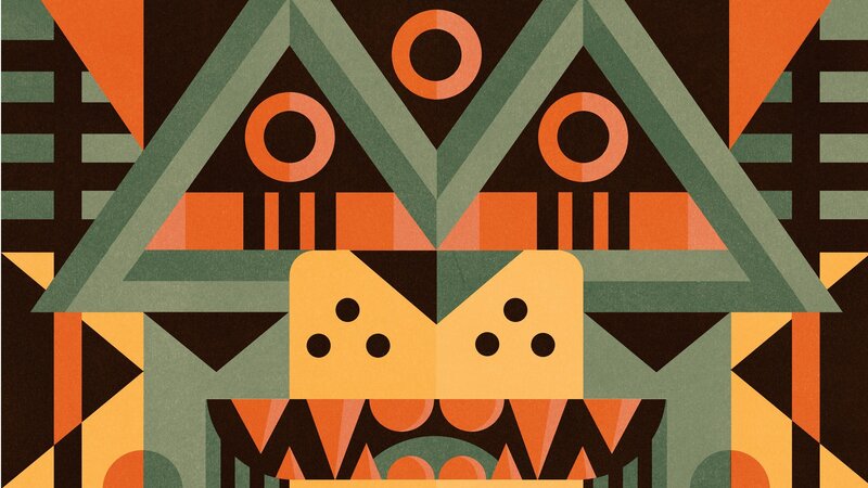 Geometric Monster Face