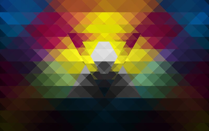 Geometric Mountain Landscape