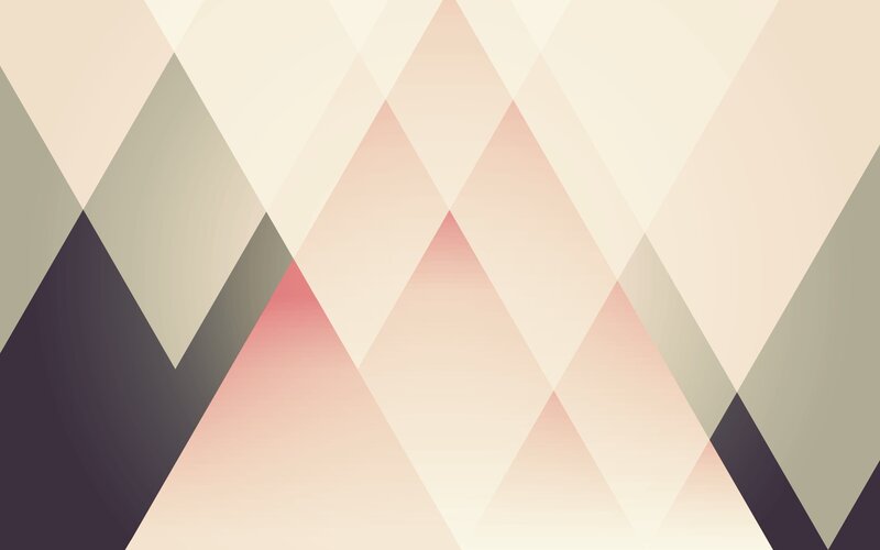 Geometric Mountain Pattern — Beige