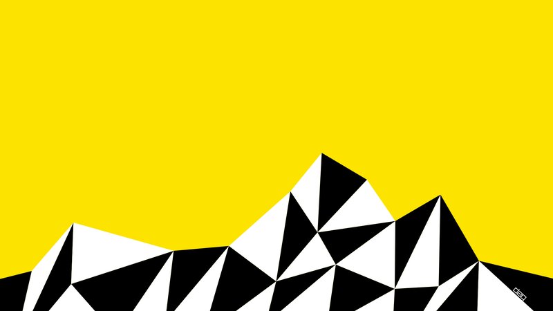 Geometric Mountain Range — Yellow