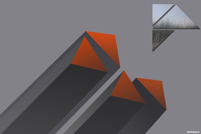 Geometric Mountain Shapes — Gray