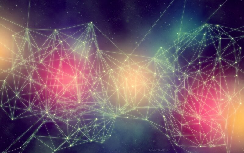 Geometric Network in Space — Purple