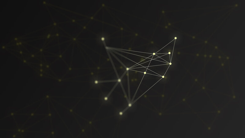 Geometric Network Pattern — Black, Minimalist
