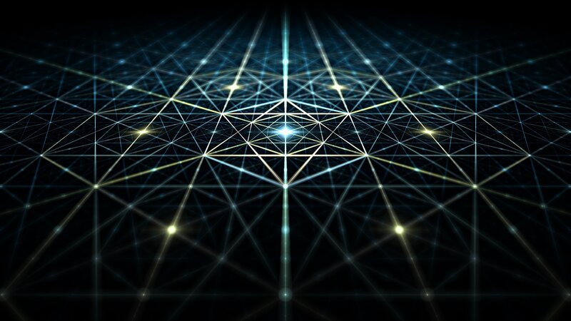Geometric Network Pattern — Blue
