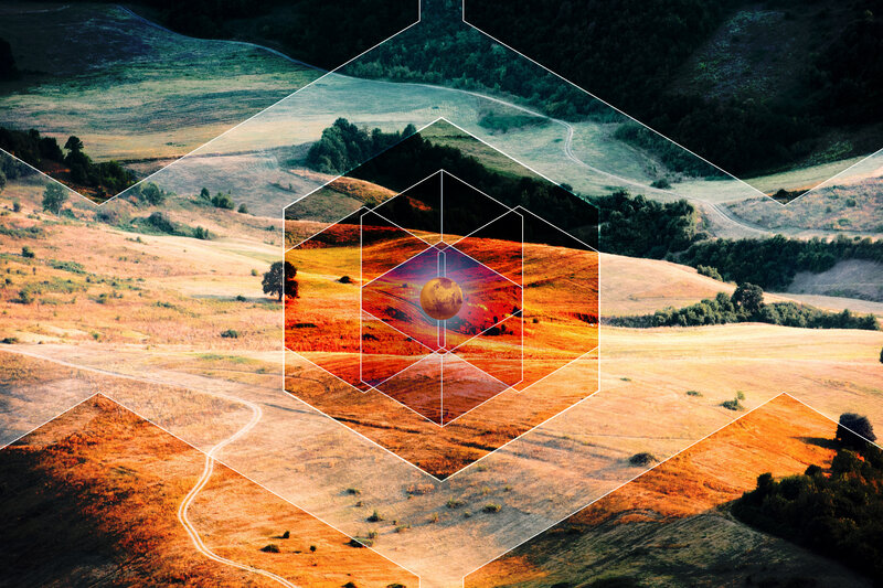 Geometric Overlay on Landscape