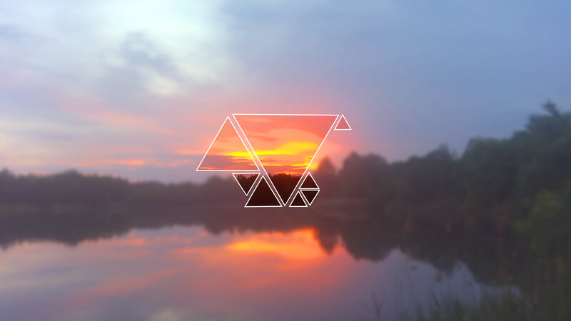 Geometric Overlay on Sunset
