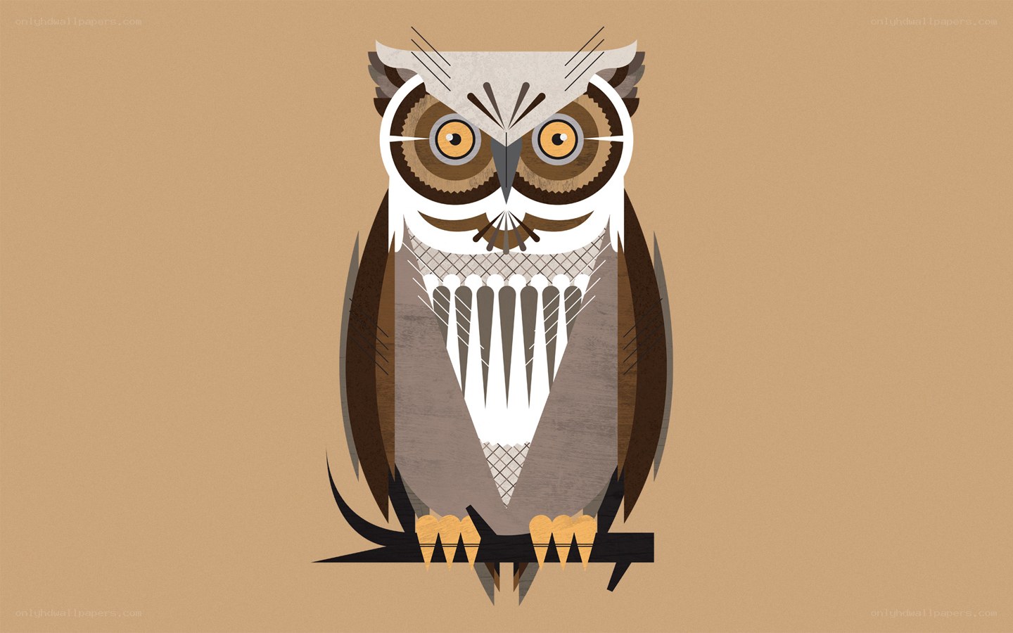 geometric owl illustration