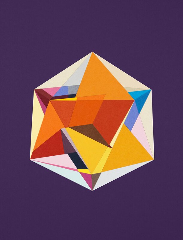 Geometric Paper Sculpture — Purple