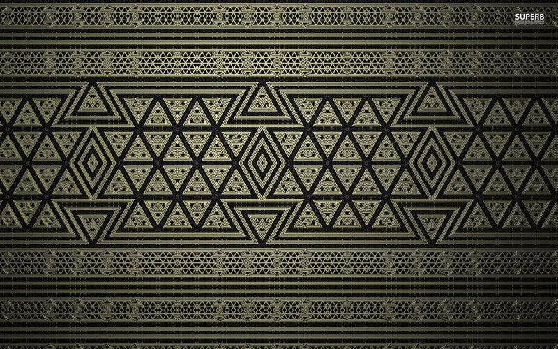 Geometric Pattern — Black, Symmetrical, Vector Art