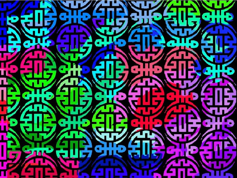 Geometric Pattern — Black, Vibrant