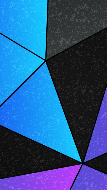 Geometric Pattern — Blue, Calm, Abstract, Triangles, Grainy Texture