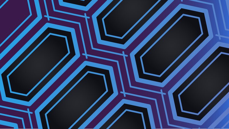 Geometric Pattern — Blue, Dynamic