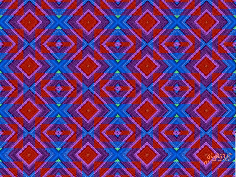 Geometric Pattern — Blue, Vibrant