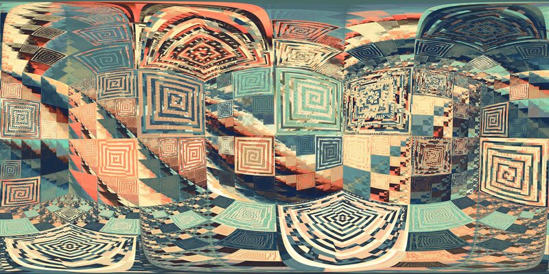 Geometric Pattern Collage — Blue