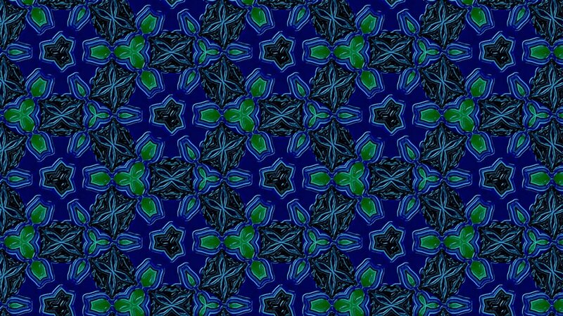 Geometric Pattern Design — Blue, Hypnotic