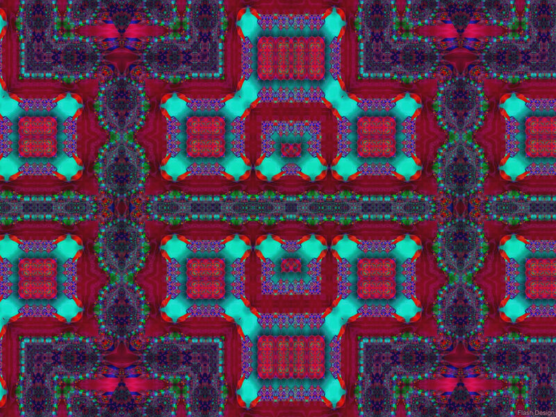 Geometric Pattern Design — Red, Hypnotic