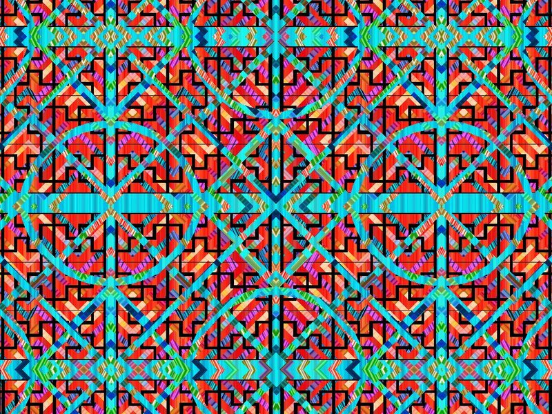 Geometric Pattern Design — Red