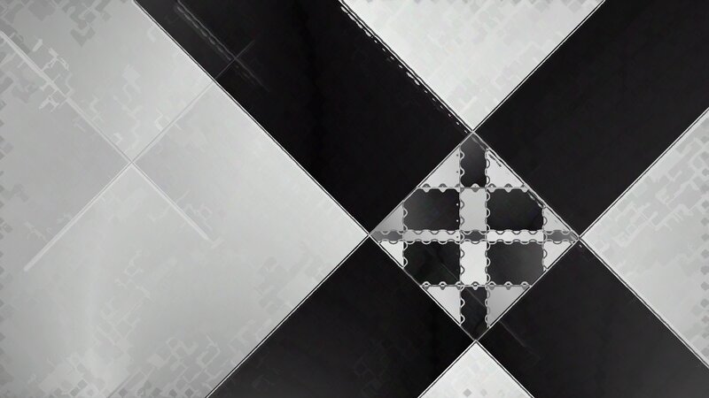Geometric Pattern Floor — Black