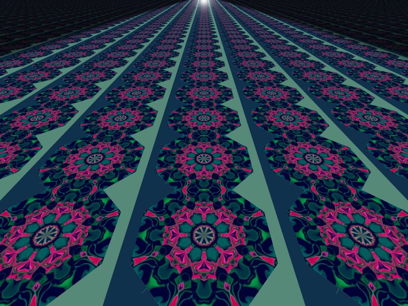 Geometric Pattern Floor — Pink