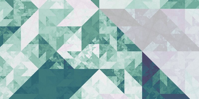 Geometric Pattern — Green, Calm, Abstract, Triangles, Shapes
